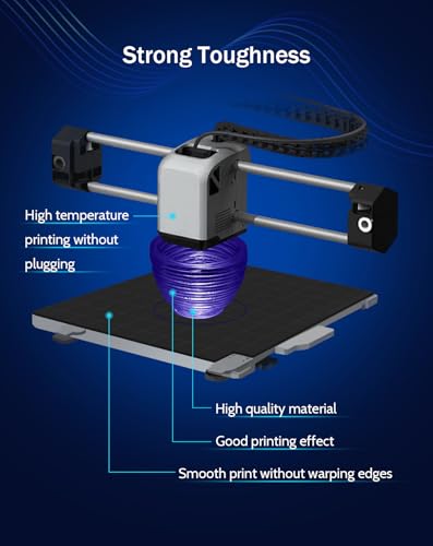Image of DURAMIC 3D PETG Filament 1.75mm Translucent Blue, 3D Printing Filament 1kg Spool(2.2lbs), Filament 1.75mm Dimensional Accuracy + /- 0.05 mm Non-Tangling Non-Clogging Non-Stringing