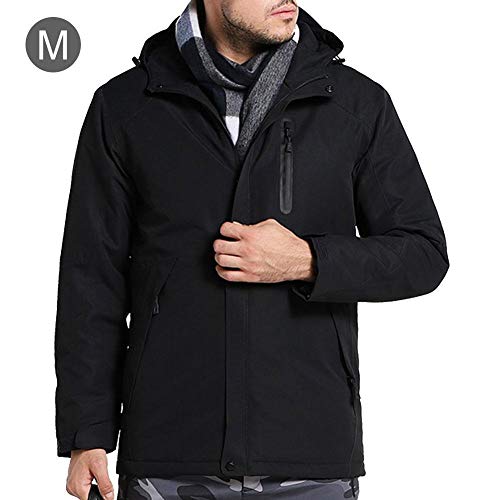 liuxi calefactables Chaqueta, USB de carga eléctrica Chaleco de plumas para calefactables, recargables, wärmende Capucha Chaleco con reflectantes, 3u00a0ajustes de calor, color Negrorn, tamaño medium