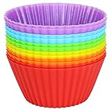 silikonförmchen klein Tolles Backerlebnis: Unsere backformen silikon haben einen Durchmesser von 7 cm und eine Höhe von 3,1 cm. 6 leuchtende Farben machen das Backen bunter und lustiger