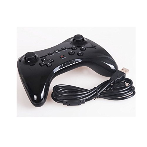 Podwójny analogowy bezprzewodowy joystick kontroler gamepad Bluetooth do Nintendo Wii U Pro - biały
