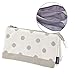 Produktbild iSuperb Federmäppchen Grosse Kapazität Leinwand Stiftemäppchen Kinder Reißverschluss Mäppchen Pencil Case (Grauer Punkt)