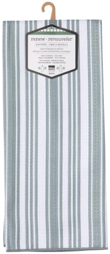 Image of Now Designs London Gray Recycled Microfibre Dishtowel, W18 x L28in, Soft & Versatile Kitchen Towel