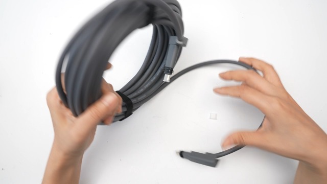 Image of V2 Rectangular Satellite Replacement Cable 30ft, Multifunctional Grey Wire for Stable Internet Connection, Easy Installation, Durable Rubber & Copper