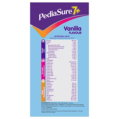 Image of Pediasure Health and Nutrition Drink Powder 1kg, Vanilla Delight Flavour, Value Pack & Pediasure 7+ Specialized Nutrition Drink Powder for Growing Children Vanilla Flavour 800g