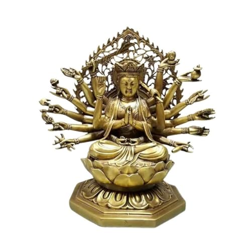 Bouddha ornement en cuivre statue de méditation pour jardin zen et salon