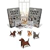 2 Pack Paper Cats Dogs Origami Diy Kit – Fold Your Own Paper Cat Dog – Gifts for Cats Dogs Lover