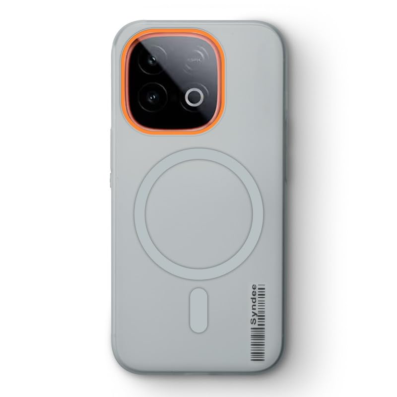 Image of Mr. Case Back Case for iQOO Neo 10 5G Sleek Frosted Translucent Back Only Compatible with Wireless Magnetic Accessories | Anti-Scratch Shockproof Phone Case - Grey