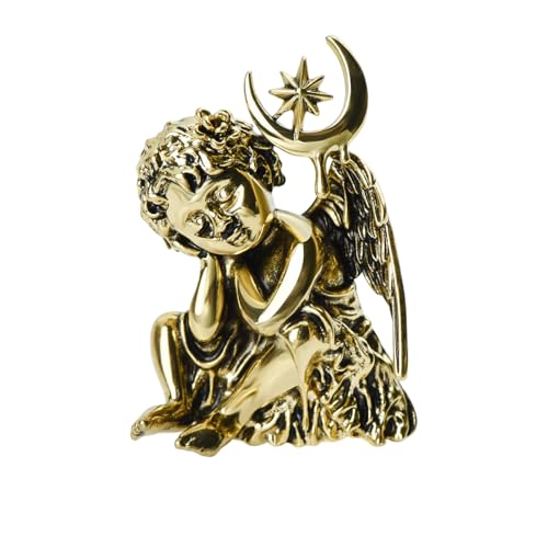 Image of Vintage Guardian Angel Jewelry Golden Crystal Flying Angel Wings Brooch Pin Wedding Bouquet Lapel Pin Jewelry for Women Bridal