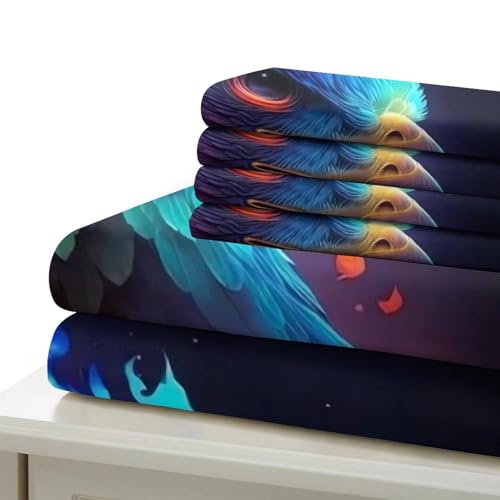 Parure de lit 135x200 microfibre housse de couette aigle robuste - 6