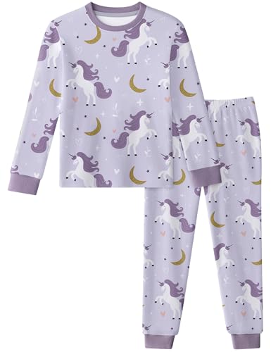 Yoofoss Toddler Pajamas 100% Organic Cotton Girls Boys Pajamas for Kids Fall Winter Snug Fit Long Sleeves Pjs Set, 4T