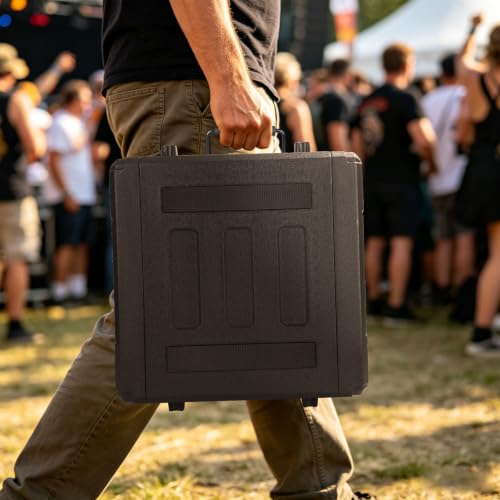 Image of 6U Rack Case Shallow 16 inch Depth, 19 inch Rackmount Flight Road Travel Case, Waterproof Protective Hard Case with Customized Foam, Wireless Mic System Storage /Amp /Effect /DJ Mixer