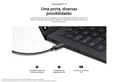 Notebook LG gram, 1.190g, Intel Core i7-1165G7, 16GB LPDDR4X 4266MHz, SSD 256GB NVMe, Windows 10 Hom