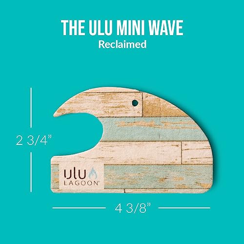 Image of ulu Lagoon Hanging Car Air Freshener | Tropical Beach Coconut Surf Wax Scent Mini Wave | Long Lasting Car Freshener, Closet and Beyond | Made In USA | 3 Pack (Reclaimed)