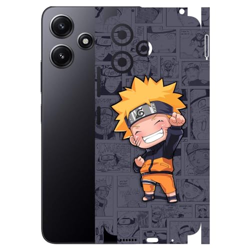 Image of AtOdds - Poco M6 PRO (5G) Mobile Back Skin Sticker - Lamination - Rear Screen Guard Protector Film Wrap (Coverage - Back+Camera+Sides) (Design - Naruto)