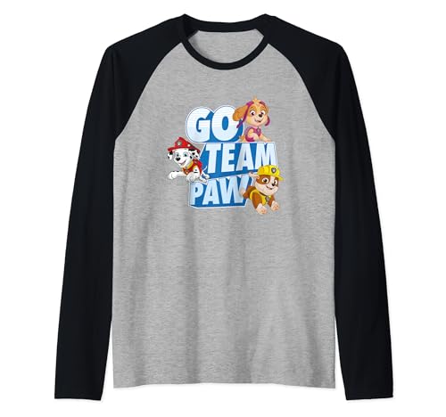 PAW Patrol t-shirt raglan style baseball Go Team Paw pour enfant