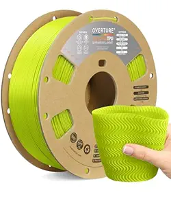 OVERTURE TPU High Speed Filament 1.75mm Flexible 95A TPU Roll, 3D Printer Filament,Dimensional Accuracy +/- 0.03 mm, Fit Most FDM Printer (HS TPU Grass Green)