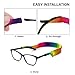 WIRESTER Fashion Eyeglasses Strap, Floating Sunglass Holder Strap, Safety Flexible Neoprene Eyewear Retainer for Men Women - Colorful Chevron Flag