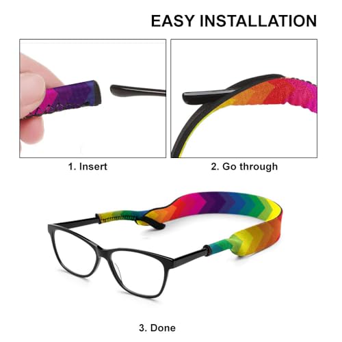 Image of WIRESTER Fashion Eyeglasses Strap, Floating Sunglass Holder Strap, Safety Flexible Neoprene Eyewear Retainer for Men Women