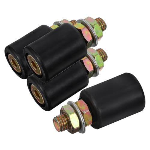 CLISPEED 4個 滑り止め付きナイロン製スライドゲートローラー 耐久性重視の戸車 引き戸用ゲートサポート 軽量コンパクト設計で振動軽減 日常