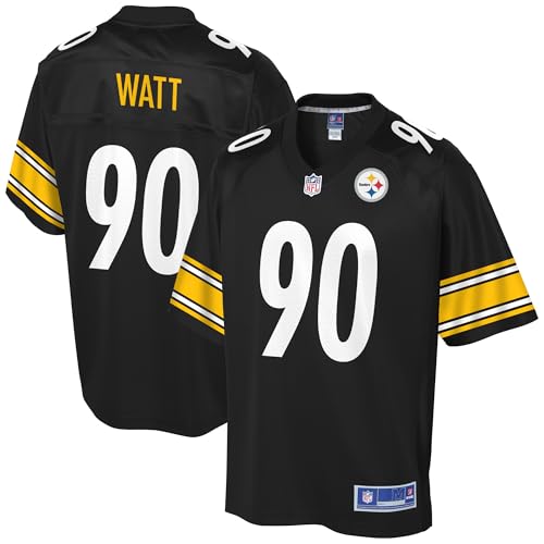 NFL PRO LINE Men's T.J. Watt Black Pittsburgh Steelers Logo Player Jersey