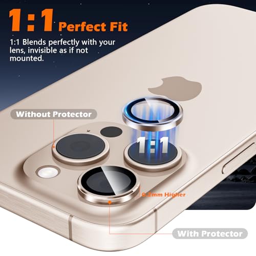 imluckies for iPhone 16 Pro, iPhone 16 Pro Max Camera Lens Protector, AR+AF Tempered Glass - Image 4