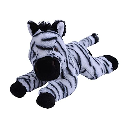 WILD REPUBLIC EcoKins Zebra Stuffed Animal 12 inch, Eco Friendly Gifts for Kids, Plush Toy, Handcrafted Using 16 Recycled Plastic Water Bottles