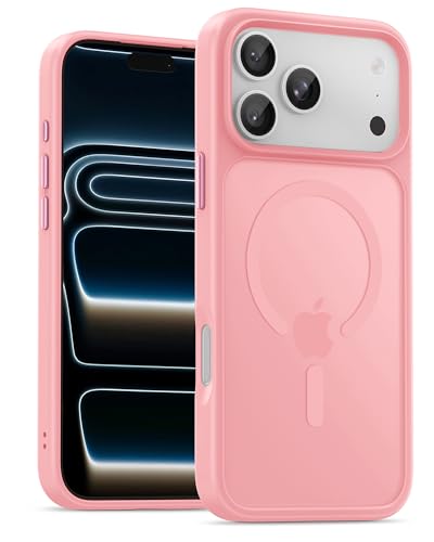 Image of UNBREAKcable Magnetic for iPhone 17 Pro Max Case 6.9-Inch, Compatible with MagSafe, Full Camera Protection, Built-in Magnetic Ring, Drop Protection Shockproof Slim Phone Cover-Pink