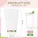 Datyiiha 100 Pack Frosted Plastic Cups Clear Disposable Drinking Cups Bulk for Wedding Reception Stadium Birthday Party Supplies,16 Oz