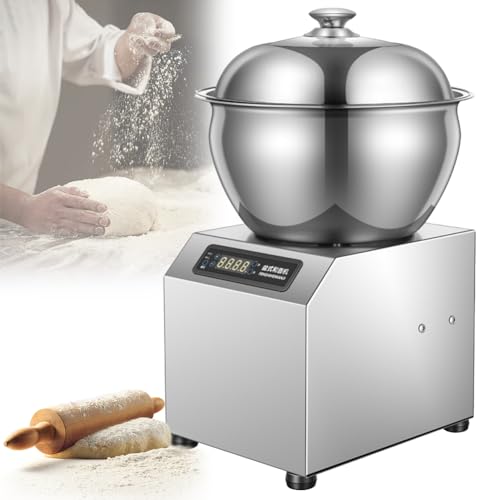QUTBAG Commercial Dough Mixer, 1800W Electric Stainless Steel Household Noodle Press with 30 Minutes Timer, Desktop Flour-Mixing Machine for Commercial Family Restaurant 8KG