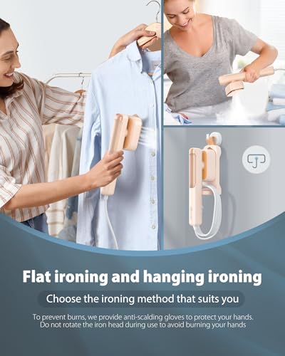 Image of Smart Steam irons Handheld Steamer for Clothes - Global Voltage Adaptation, Palm-Sized & Lightweight (0.8lb), Dual Steam Modes, Easy Wrinkle Remover, Auto Shut-Off, for Travel & Home