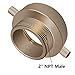 Brass Fire Hose Adapter, 2-1/2