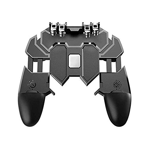 Ecosway Six Doigt Tout-En-Un Pubg Mobile Jeu Manette, Mobile Jeu Objectif Trigger Fire Boutons Manette de Jeu L1 R1 Trigger pour 4-6.5 " Android & Ios Téléphone Cover