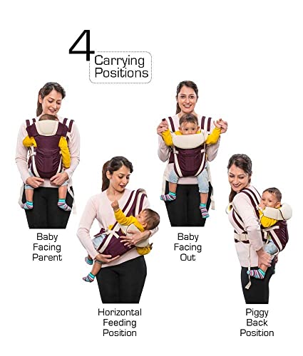 Image of Antil's Baby Carrier Bag /Adjustable Hands Free 4 in 1 Baby /Baby sefty Belt /Child Safety Strip /Baby Sling Carrier Bag /Baby Back Carrier Bag (Purple) Front Carry Facing
