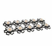 10 Stück High Power Led Chip on Board 3W Vollspektrum 380-840nm (400mA - 500mA/DC 3V - 3.4V/3 Watt) Superhelle Intensität SMD COB Licht Emitter Komponenten Diode 3 W Birne Lampe DIY Beleuchtung – Ansicht 2