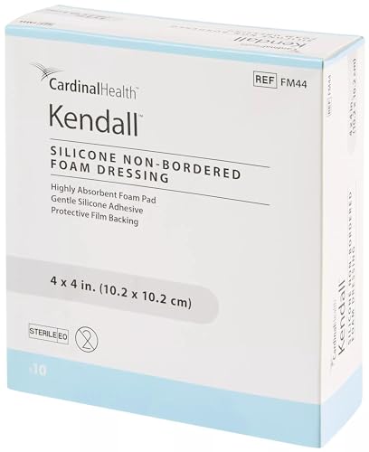 Cardinal Health™ Silicone Foam Dressing, 4 x 4IN, Case of 5 Boxes of 10