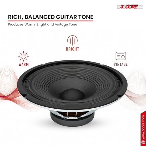 Image of 5 CORE 12 Inch Guitar Speaker 300W Replacement 8 Ohm Amplifier Driver Voice Coil 2 Inch Y30 Magnet 40 Oz Very Loud Touch Sensitive Ideal Guitar Cabinet Speakers