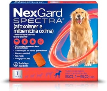 NexGard Spectra Antipulgas e Carrapatos e Vermífugo para Cães de ...