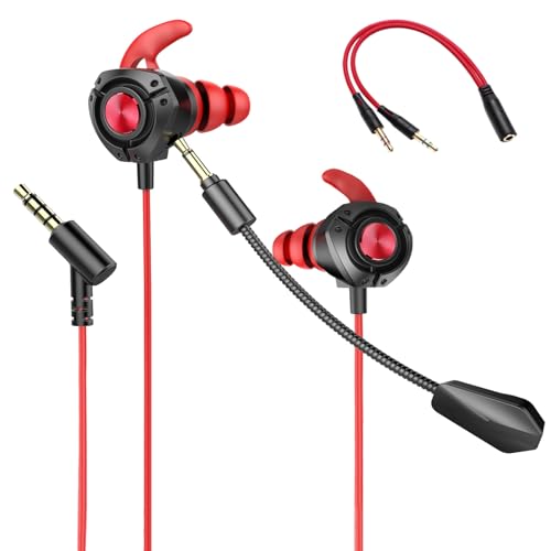 YYUNJINI Gaming Headset Microphone Wired Gaming Earbuds PC