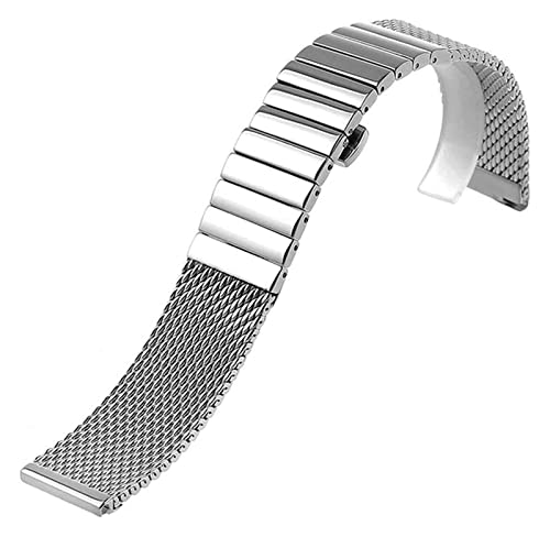 Bracelet montre maille acier inoxydable 20mm élégant et robuste pour homme
