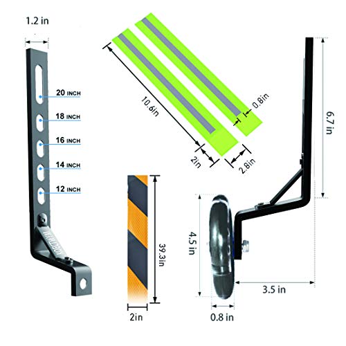 Image of Kids' Bicycle Training Wheels Flash Mute Heavy Duty Rear Wheel with Stabilizers Mounted (for 12 14 16 18 20 inch Kids Bike) 1 Pair + 1 Reflective Tape + 2 Reflective Arm Bands