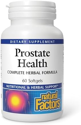 Natural Factors, Prostate Health Formula, Herbal Support for a Healthy Prostate with Saw Palmetto and Turmeric, 60 softgel (60 servings)