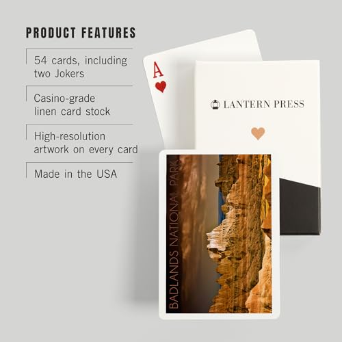 Lantern Press Badlands National Park Naipes Póker 52 cartas miniatura 3