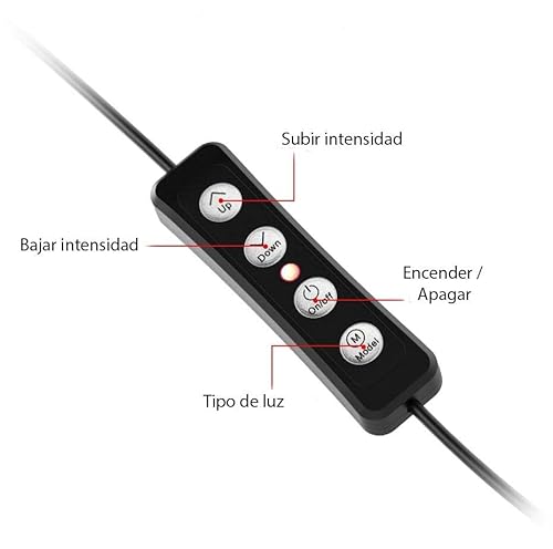 Ital Anillo de Luz LED 4" con Soporte de Sobremesa y Pinza para Pantalla - Iluminación Regulable y Ajustable para Fotografía, Videoconferencias o Maquillaje - imagen 4