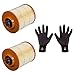 Produktbild 2x FEBI BILSTEIN Luftfilter Air Filter 48488 + 1x Brünte Montagehandschuhe Feingrip Gr.9/L