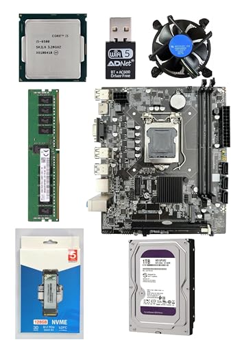 Image of H110 Motherboard Combo- i5-6500 Processor, 16GB DDR4 RAM, 128GB NVMe, 1TB HDD, Mysterious Gift, WiFi+Bluetooth 5.0, Free CPU Fan(Window 10 Pro /MS Office).