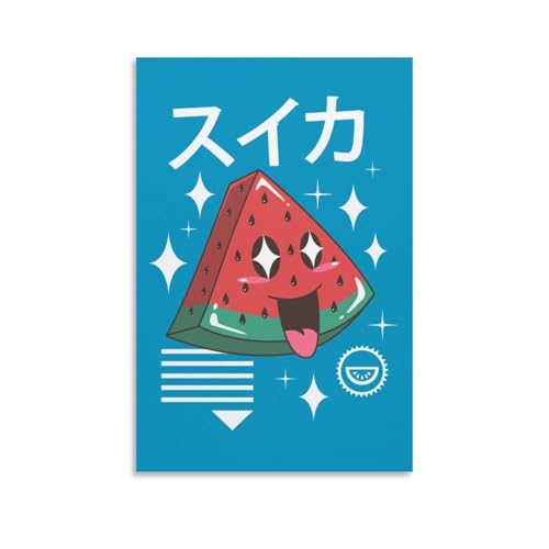 G gA[g Cg Kawaii Watermelon 킢 |X^[ A[gpl LoXEH[A[gǊ| 16x24inch(40x60cm)