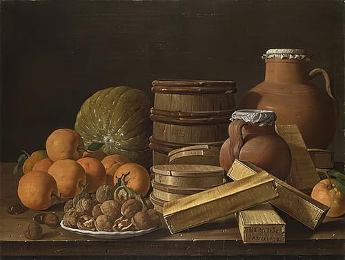 Affiche Luis Egidio Meléndez nature morte toile décoration murale salon cuisine 60x90