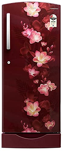 Image of Lloyd 225 L 2 Star Direct Cool Single Door Refrigerator (GLDC242SGWS2PB, Gardenia Wine, With Base Stand)
