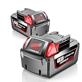 HKUIA 2 Pack 8.0Ah Replacement for Milwaukee M18 Battery Compatible with Milwaukee 18V Battery 48-11-1862 48-11-1852 48-11-1881 Cordless Tools & Charger