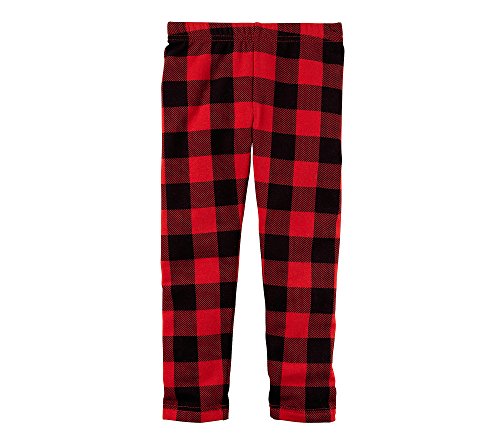 Carters Baby Girls 12M-4T Plaid Leggings Red 3T